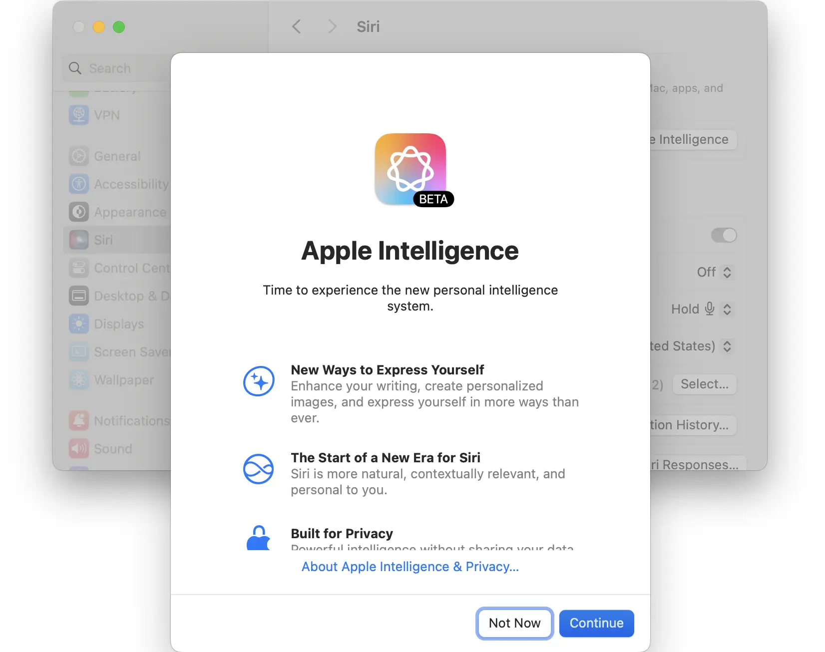 Apple Intelligence 在国行 Mac 上运行